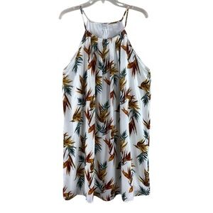 Siren Lily White Tropical Print Mini Dress‎